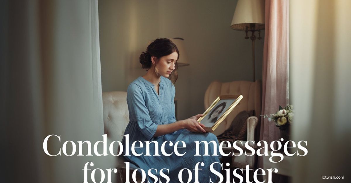“Woman remembering her late sister while holding a photo, expressing love and sorrow.”