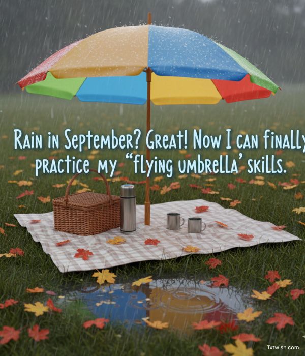 100+ Funny September Quotes and Messages 5 Funny September Quotes During a Rainy Picnic in Dublin