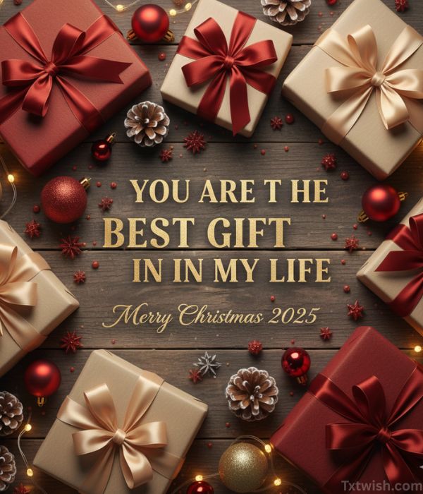 100+ Merry Christmas Wishes for Everyone 6 You are the best gift in my life. Merry Christmas 2025