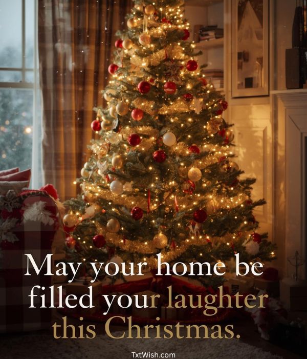 “May your home be filled with laughter this Christmas.”