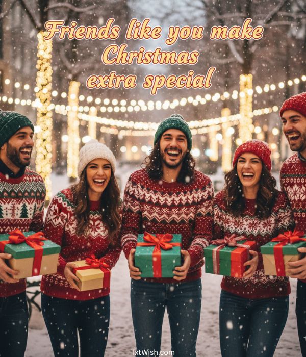 “Friends like you make Christmas extra special.”