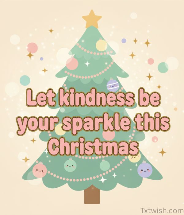 Let kindness be your sparkle this Christmas.”
