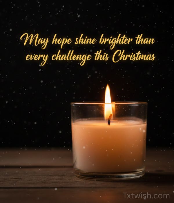 May hope shine brighter than every challenge this Christmas.”