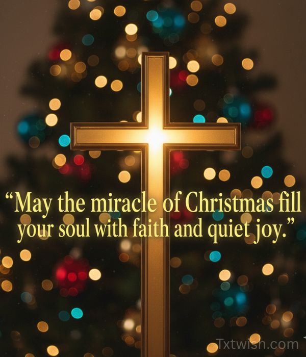 May the miracle of Christmas fill your soul with faith and quiet joy.”