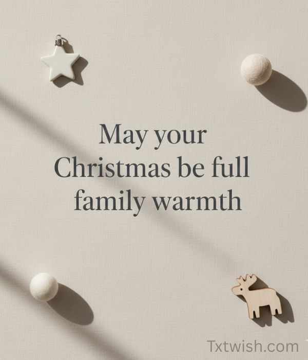 May your Christmas be full of family warmth.”
