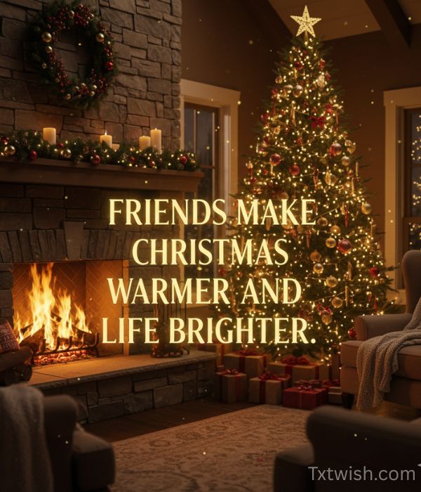 Friends make Christmas warmer and life brighter