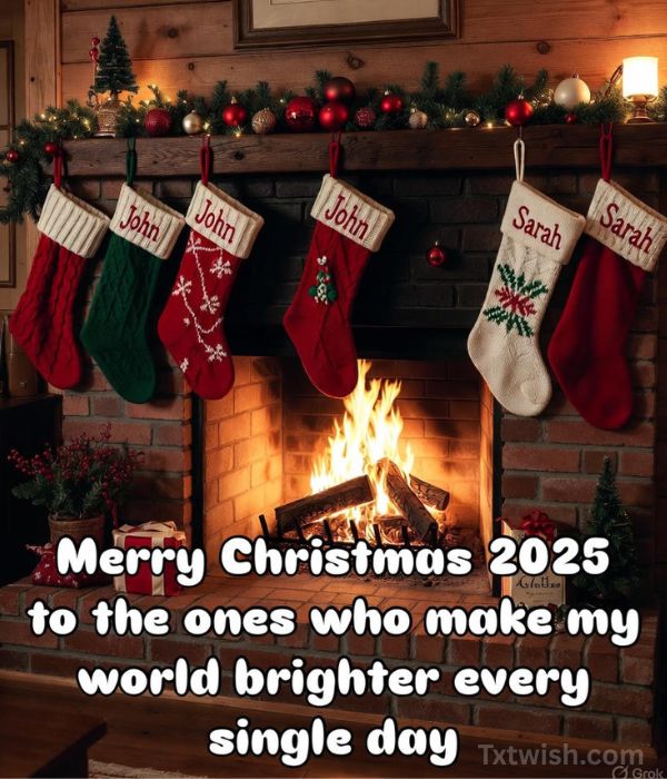 “Merry Christmas 2025 to the ones who make my world brighter every single day.