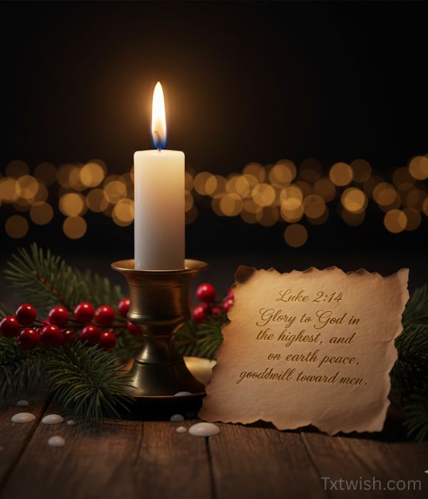 Bible verse like John 1:5 or Luke 2:14