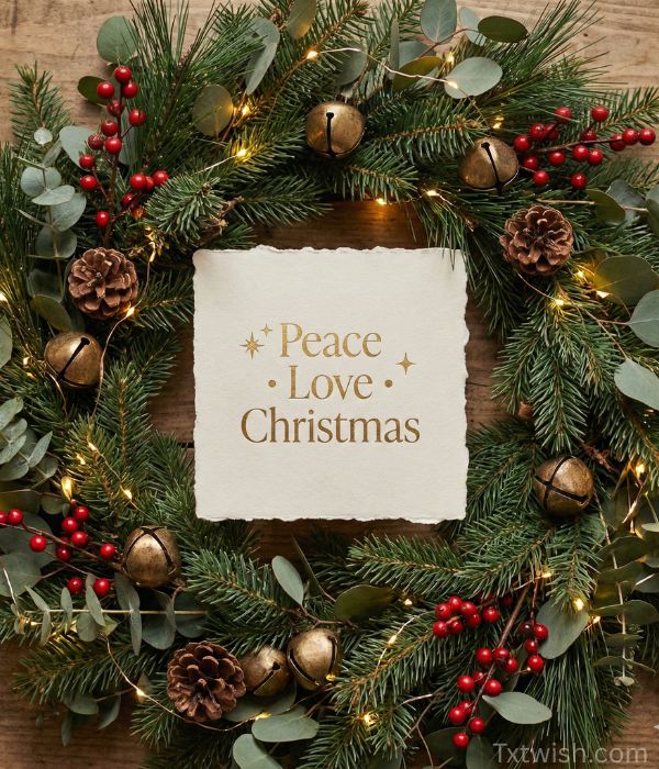 Christmas Captions for Instagram – 200+ Best Christmas IG Captions 6 Peace • Love • Christmas