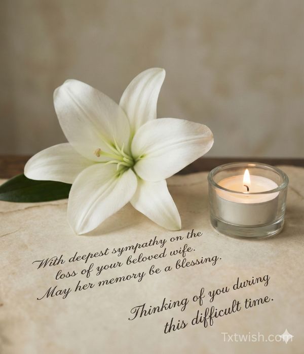 Condolence Messages for Loss of Wife