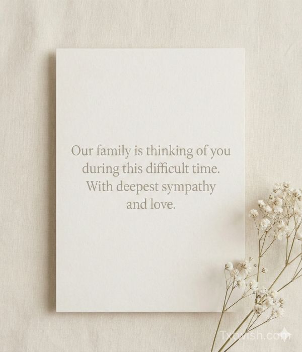 Condolence Messages from Family Members