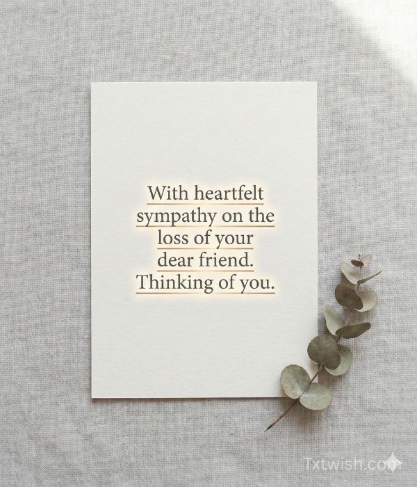 Condolence Messages from Friends