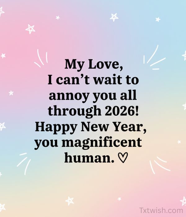 Happy New Year 2026 Wishes for Her – Romantic, Sweet & Heartfelt Messages 6 Happy New Year 2026 Messages for Her
