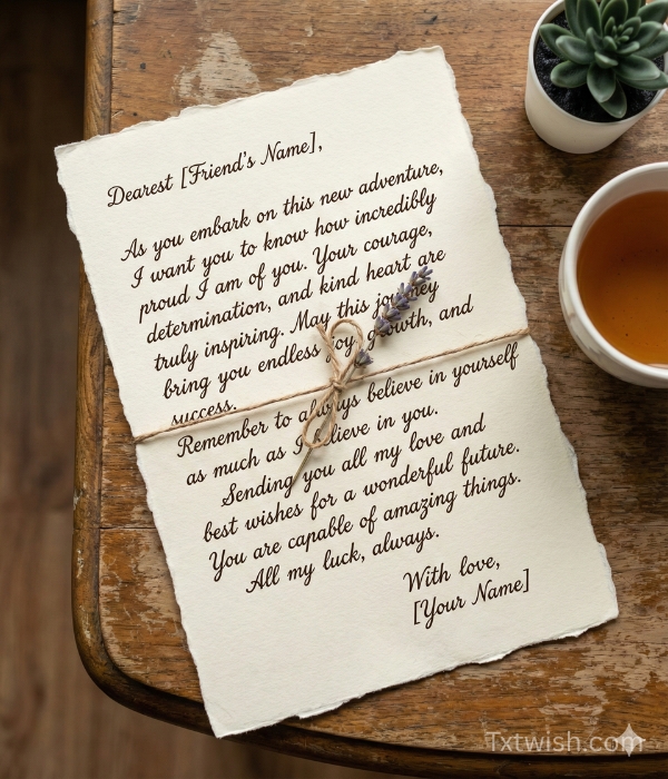 Heartwarming Good Luck Wishes to a Friend – Thoughtful Messages 3 Long Heartwarming Good Luck Messages for a Friend