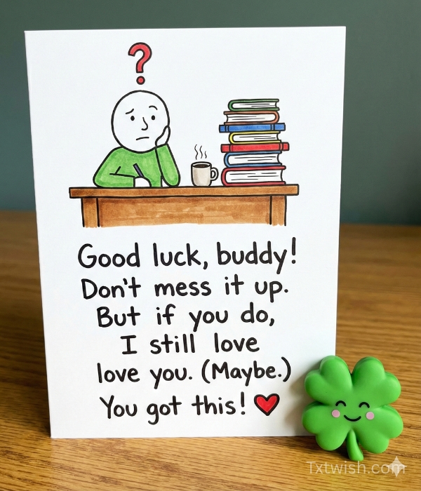 Heartwarming Good Luck Wishes to a Friend – Thoughtful Messages 6 Funny but Heartwarming Good Luck Wishes for a Friend