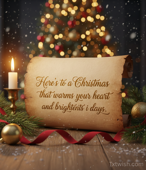 ✨ “Here’s to a Christmas that warms your heart and brightens your days.”