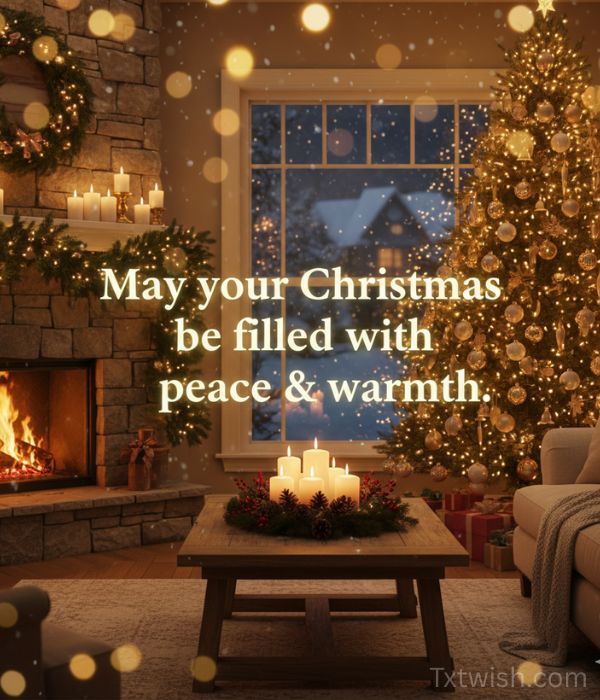 ‘May your Christmas be filled with peace & warmth
