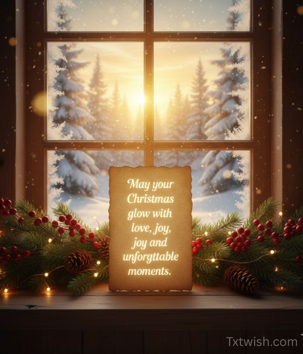 ✨ “May your Christmas glow with love, joy, and unforgettable moments.”