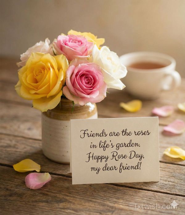 Aesthetic Rose Day Messages for Friends