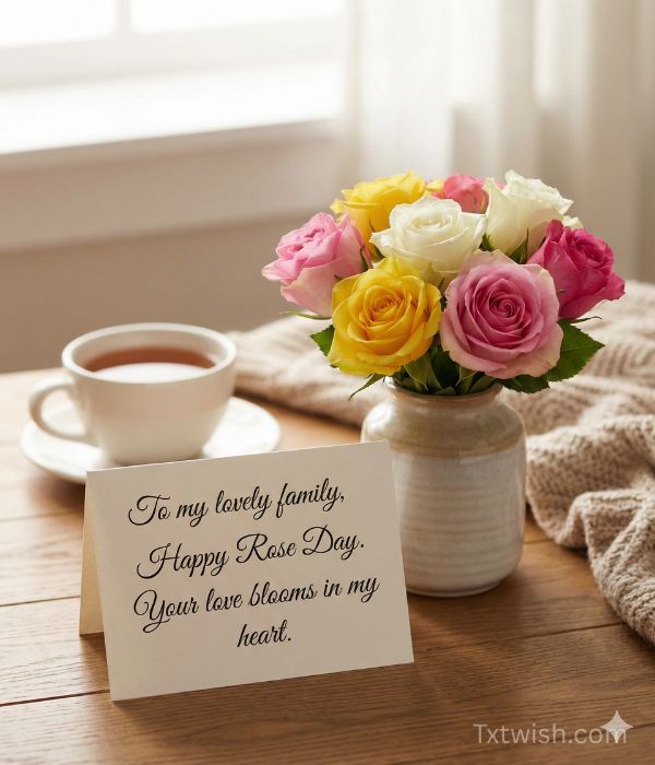 Aesthetic Rose Day Messages for Family