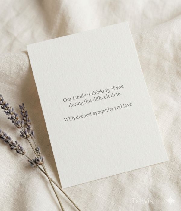 Condolence Messages from Family Members