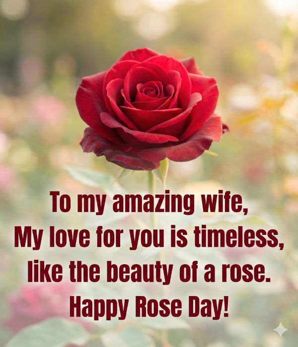 Happy Rose Day Messages for Wife 