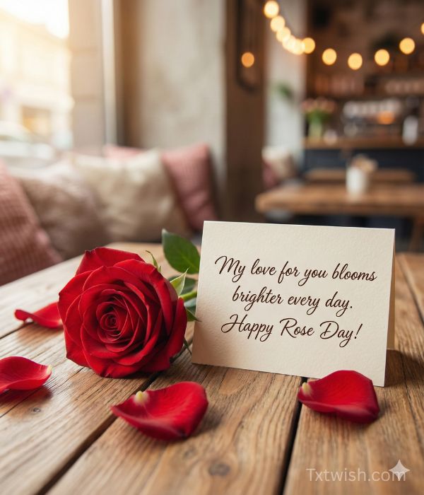 Short Happy Rose Day Quotes for Girlfriend