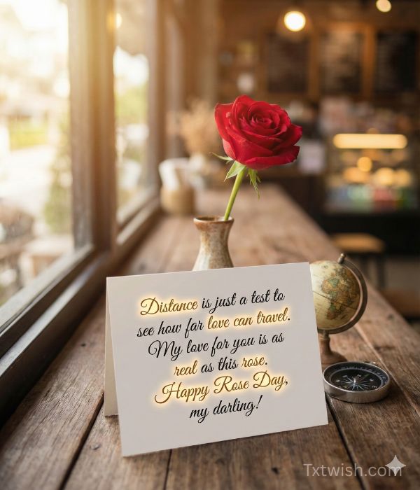 Rose Day Quotes for Long-Distance Girlfriend