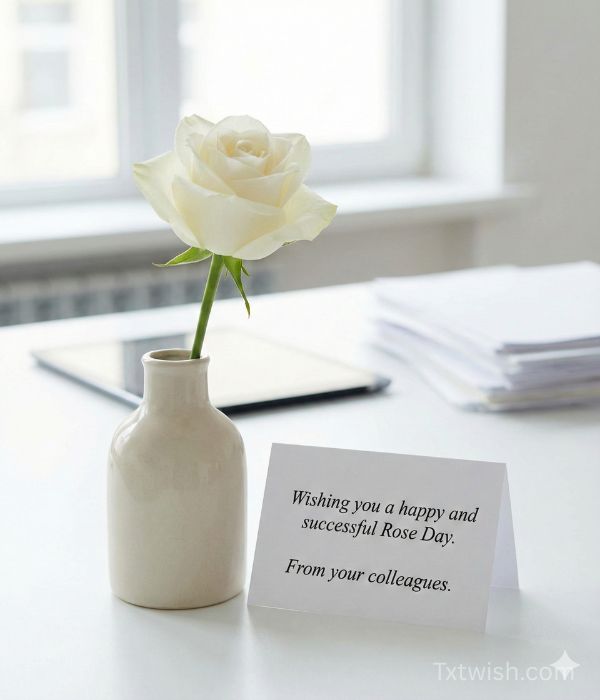 Professional Rose Day Wishes for Colleagues