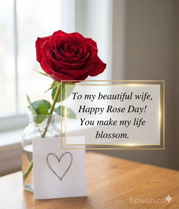 Rose Day Messages for Wife