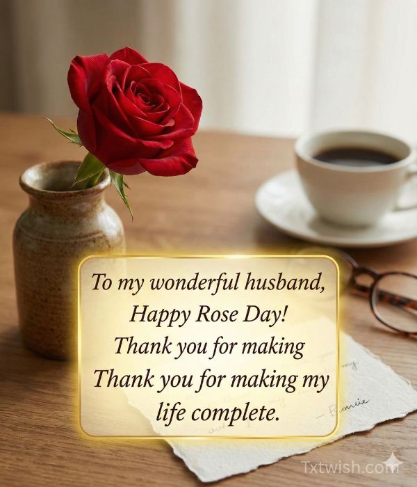 Rose Day Messages for Husband
