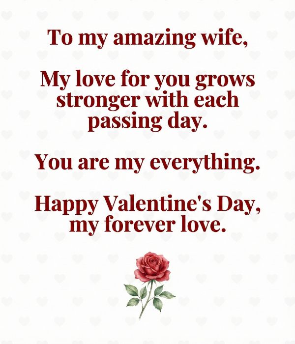 Romantic Valentine Messages for Your Wife