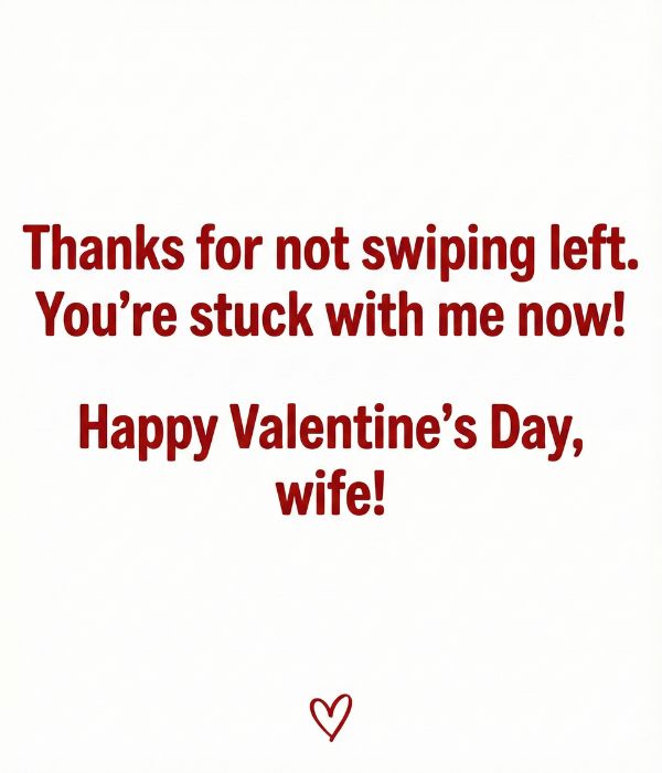 Funny Valentine Messages for Wife