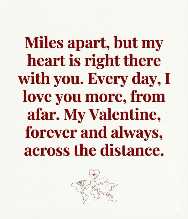 Long-Distance Valentine Messages for Wife