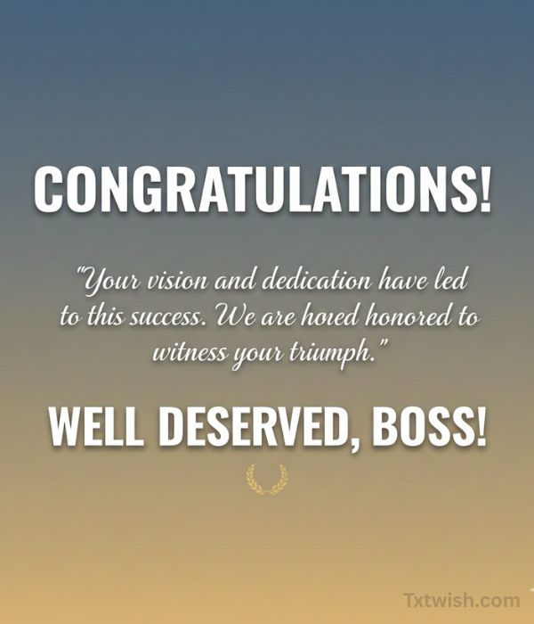 Congratulations Message for Promotion to Senior