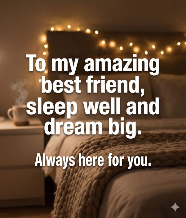 Long-Distance Good Night Messages for Best Friend