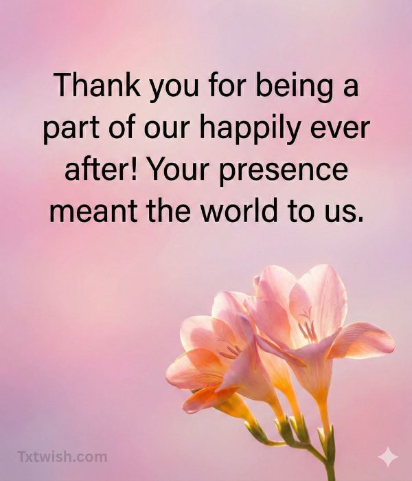 Looking Forward to Seeing You All Message from Brides and Grooms