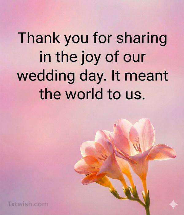 Thank You Messages After Wedding to Colleagues
