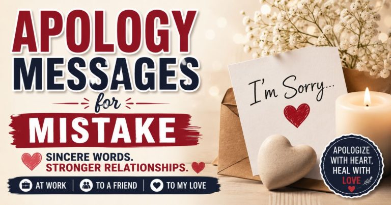 30+ Thoughtful Apology Messages for Mistake