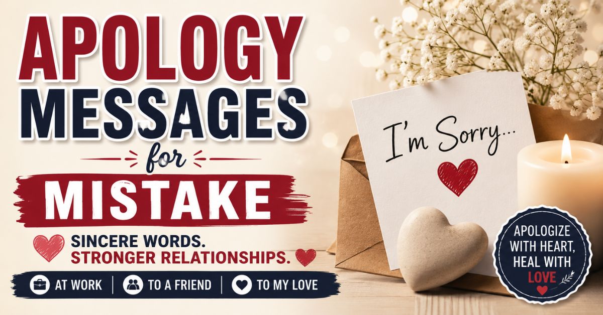 30+ Thoughtful Apology Messages for Mistake