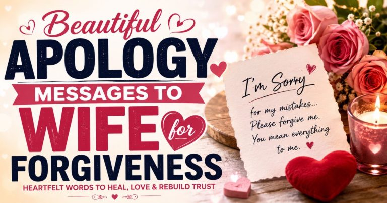 Apology Messages to Wife