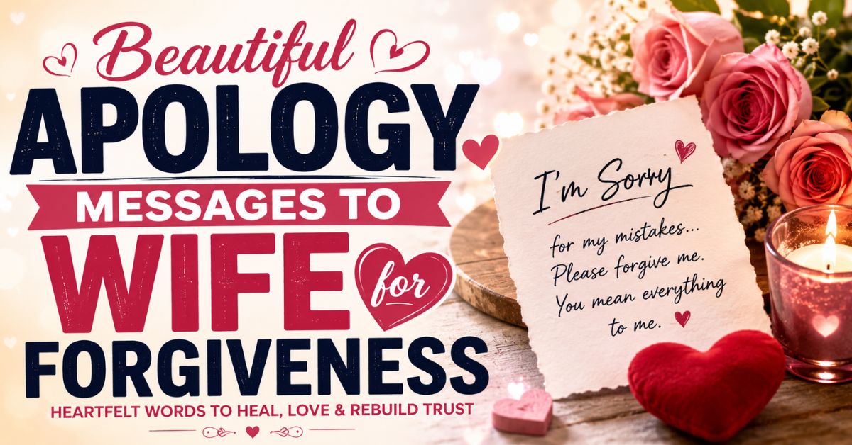 Apology Messages to Wife