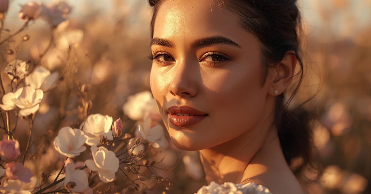 beautiful woman glowing luxury compliments image