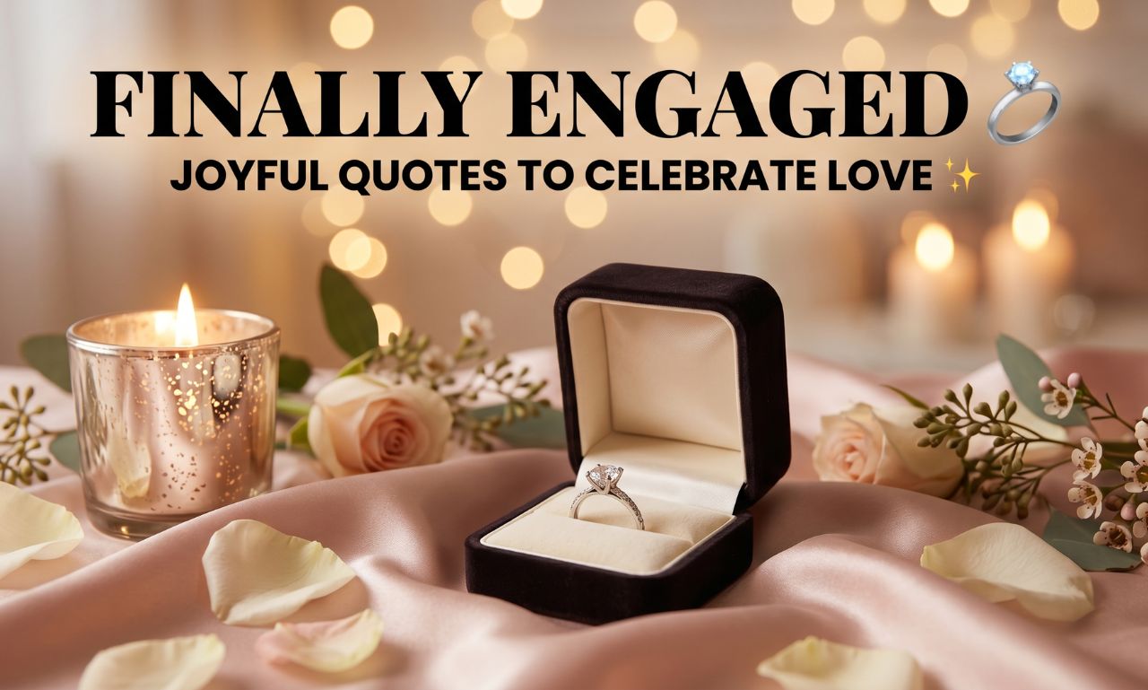 romantic finally engaged quotes and engagement captions