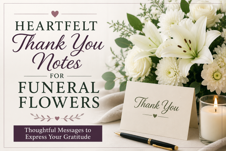 Thank You Notes for Funeral Flowers