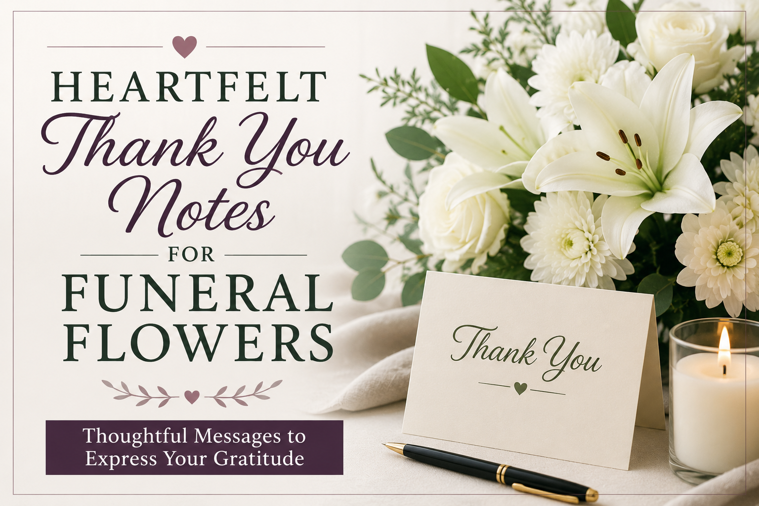 Thank You Notes for Funeral Flowers