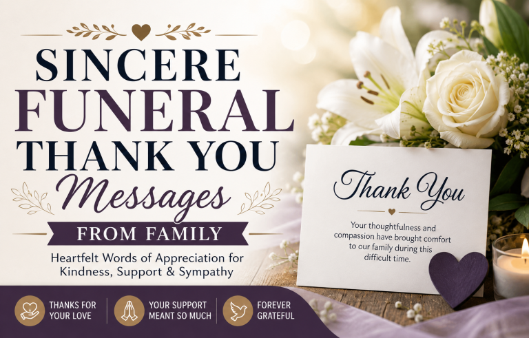 Sincere Funeral Thank You Messages from Family (150+ Heartfelt Examples)