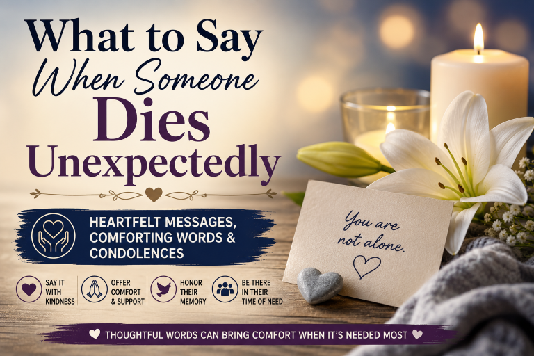 What to Say When Someone Dies Unexpectedly