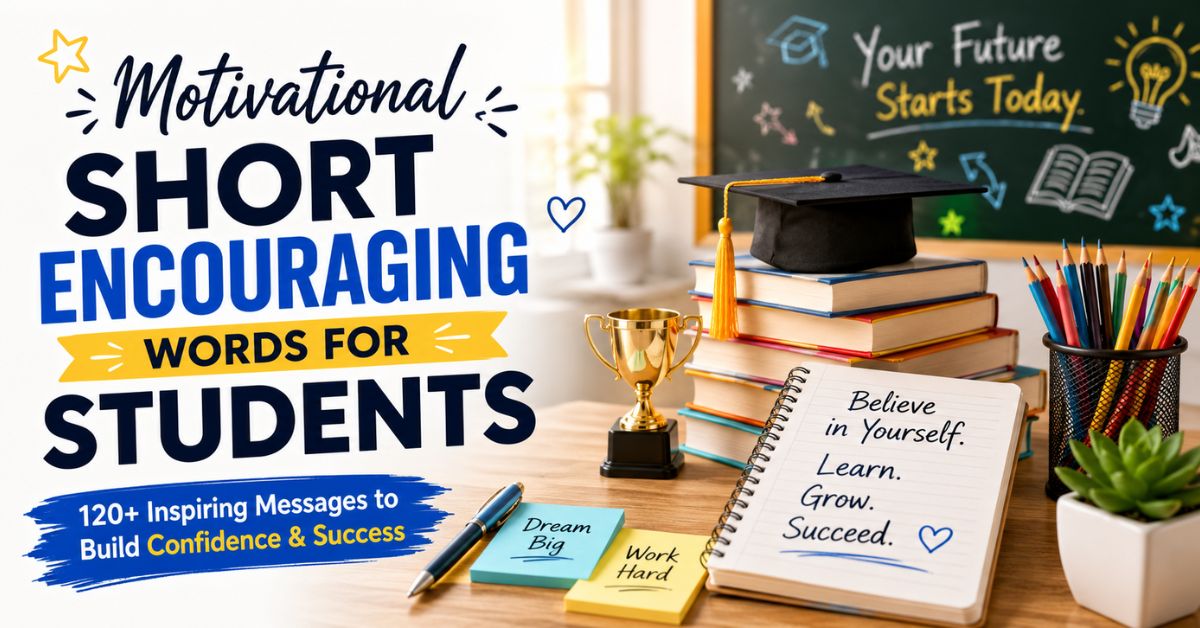 40+ Motivational Short Encouraging Words for Students to Inspire Success