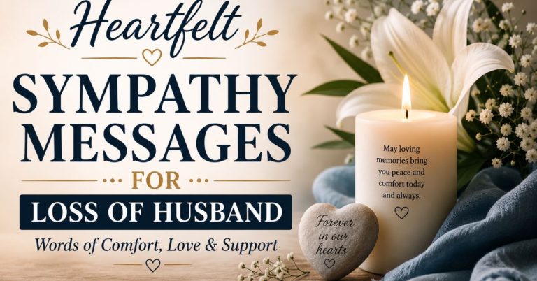 45+ Sympathy Messages for Loss of Husband – Heartfelt Words of Comfort